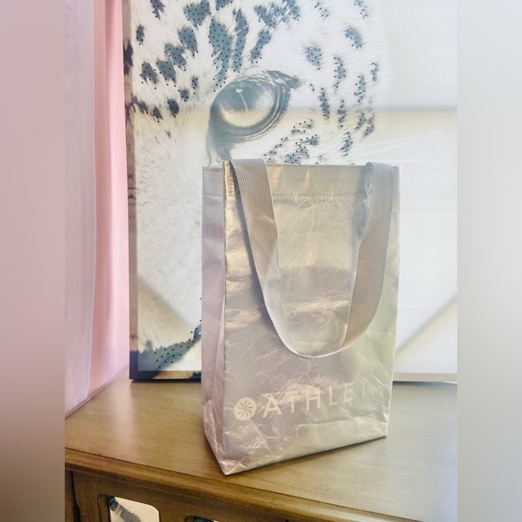 Athleta Silver Metallic Tote‎ Bag - Picture 1 of 9